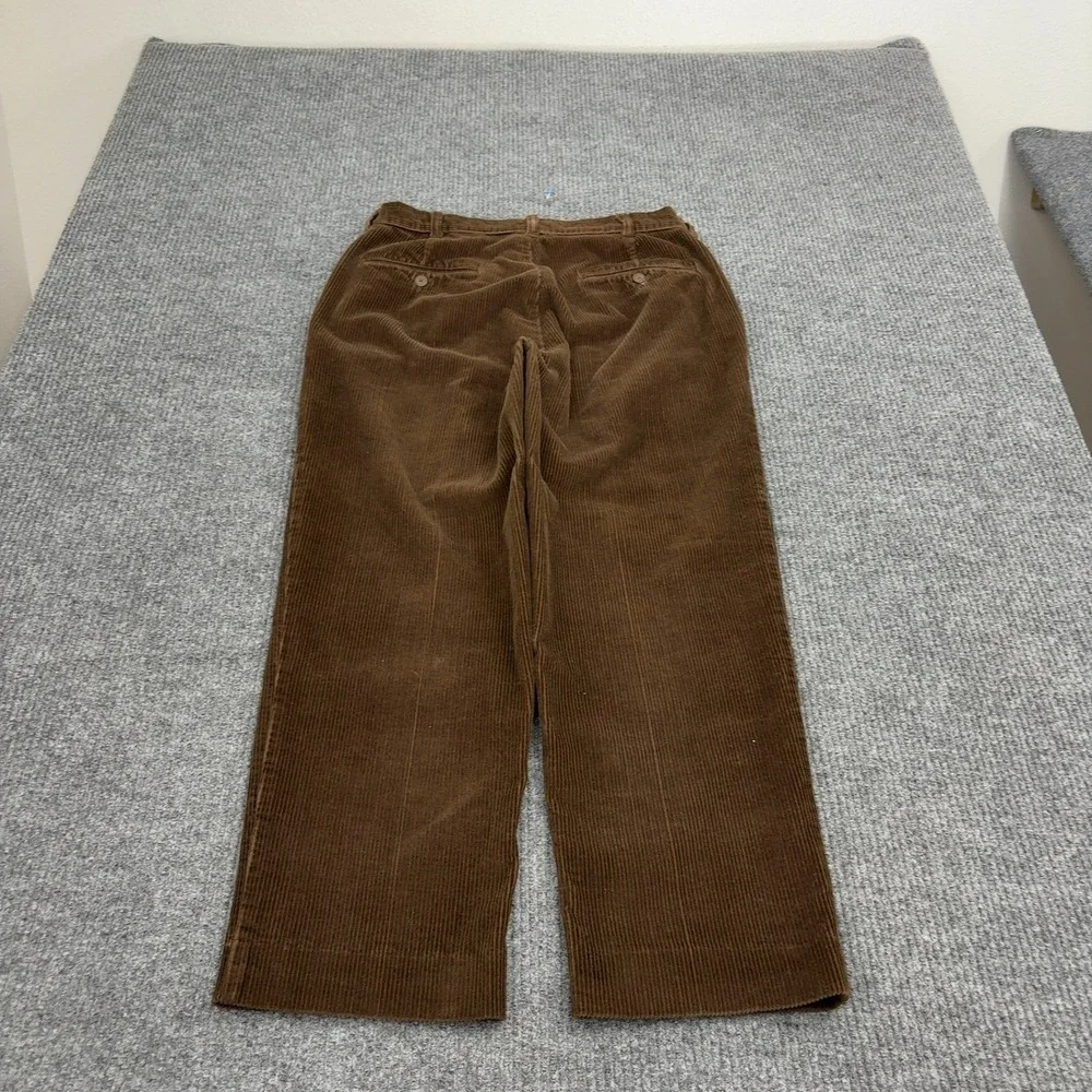 Jos A Bank Pants Mens 34 Brown Cotton Corduroy Wide Wale Classic Business Casual